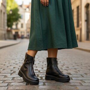 Steve Madden Black Jane Ankle Boots